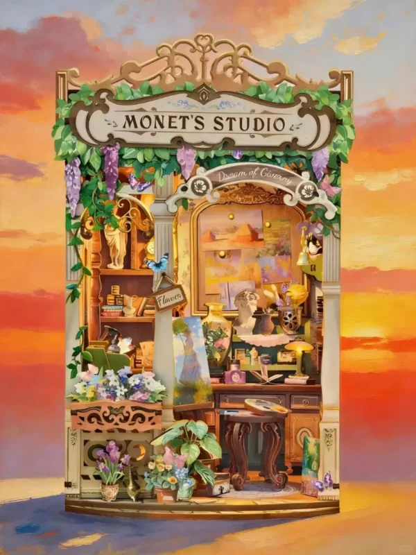 Les Jardins de Monet à Giverny Monet's Studio DIY Mini Book Nook Kit