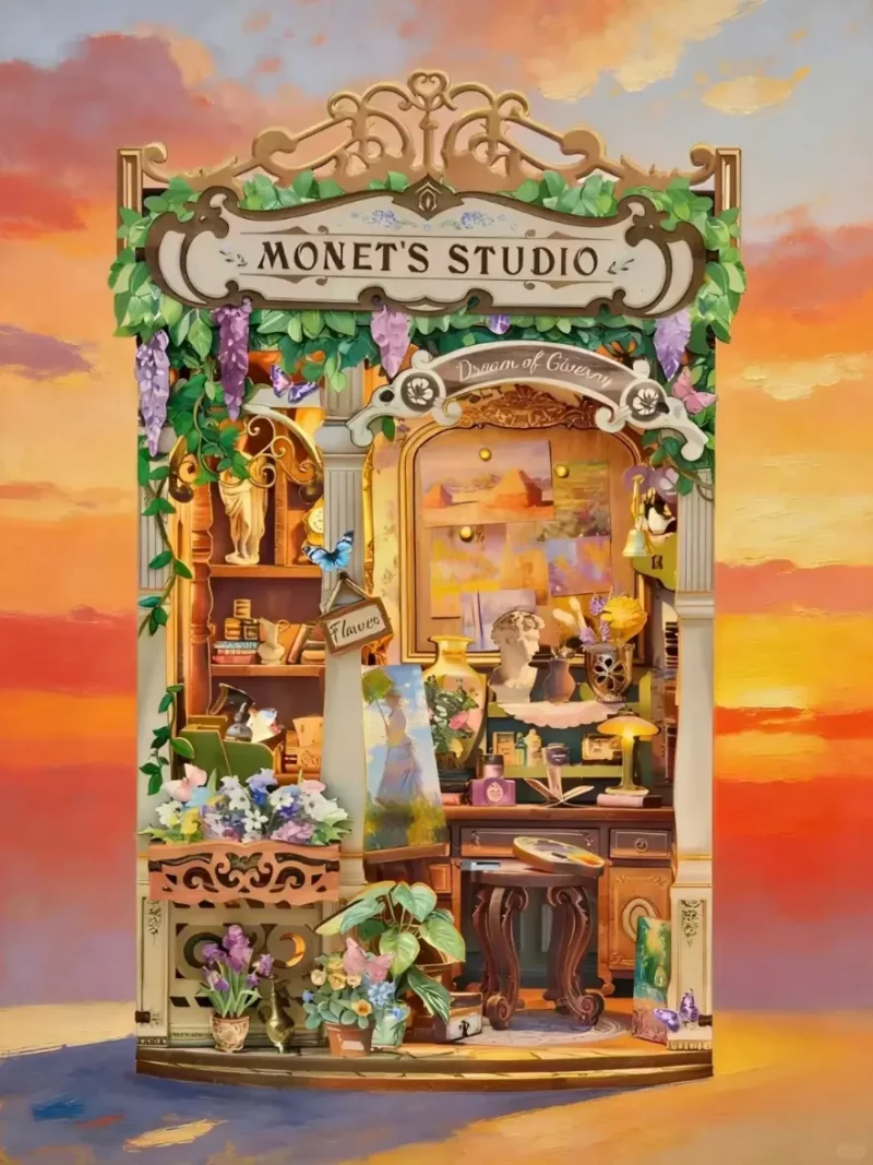 Les Jardins de Monet à Giverny Monet's Studio DIY Mini Book Nook Kit