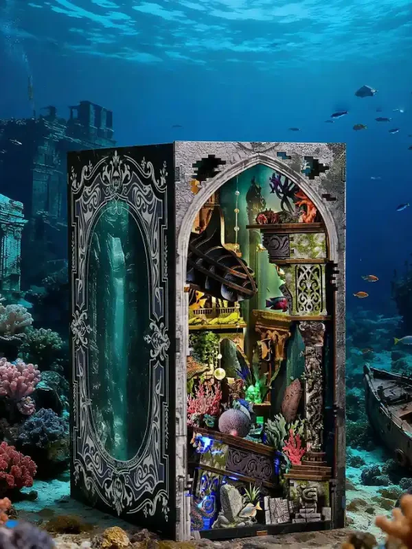 100000048_副本.1 Atlantis: The Lost City – Underwater World DIY Book Nook Kit