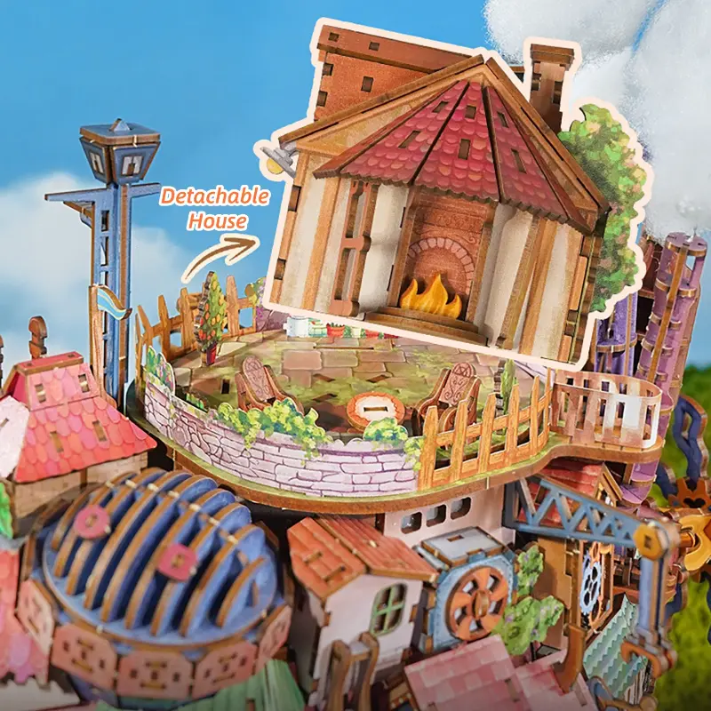 Wandering Castle DIY Transmission Assembly Model with Music