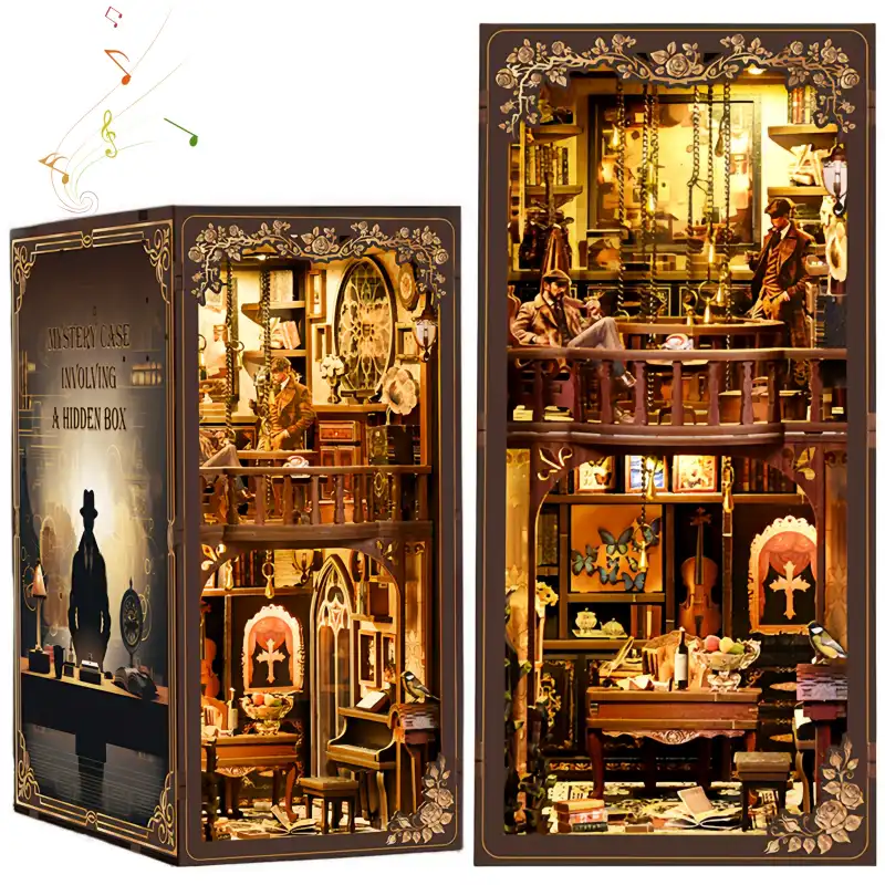 Mystery Case Involving a Hidden Box DIY Book Nook Kit