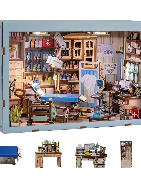 71CnFJbLWrL._AC_SL1500_ Doctor's Office Medical Examination Room DIY Mini Book Nook Kit