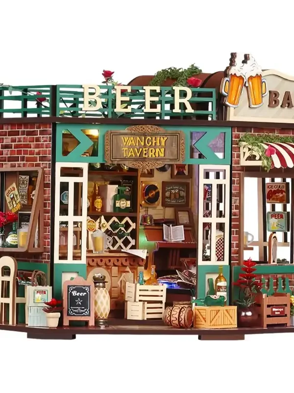 Retro Vanchy Tavern DIY Dollhouse Kit