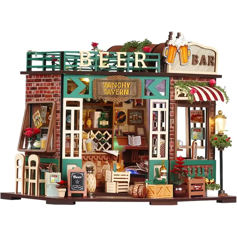 Retro Vanchy Tavern DIY Dollhouse Kit