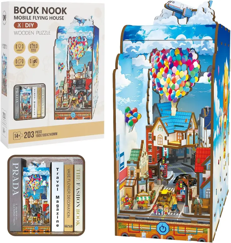 Mobile Flying House DIY Book Nook Kit