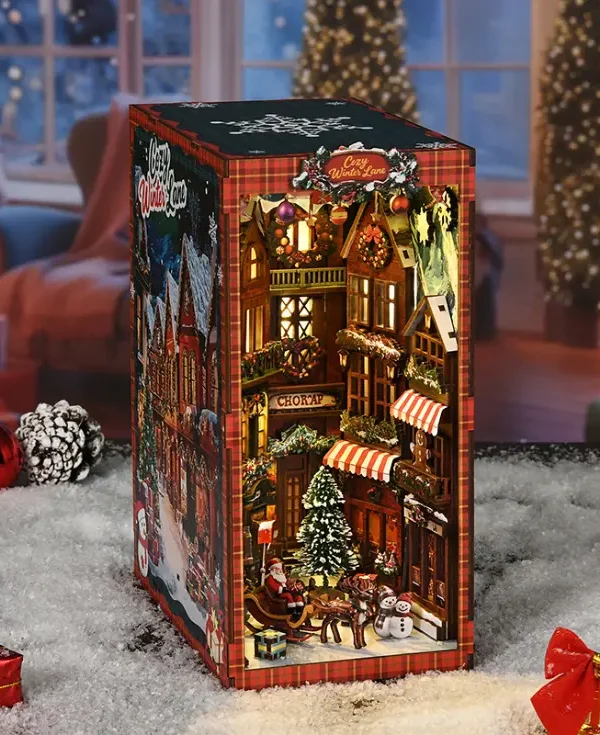 Christmas Street Corner DIY Book Nook Kit