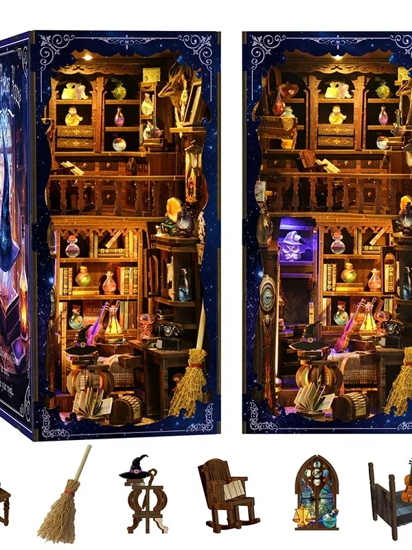 H28a2ad42ca5a4bf9960f2f92dd61aa81p Magic Potion House DIY Book Nook Kit