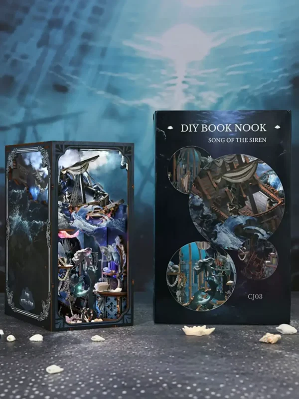 The Song of Sirens – Dark Siren of the Sunken Ship - Underwater World DIY Book Nook Kit
