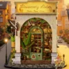 White Floral Town - Openable Doors DIY Miniature House Kit