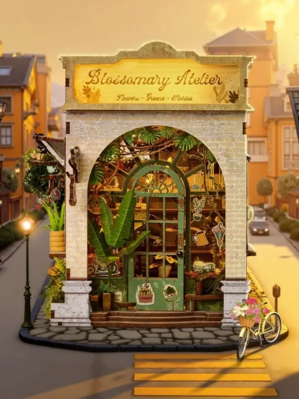 O1CN01VYDJDi2IHb2bgjSTm_!!2217554659261_副本 (1) White Floral Town - Openable Doors DIY Miniature House Kit