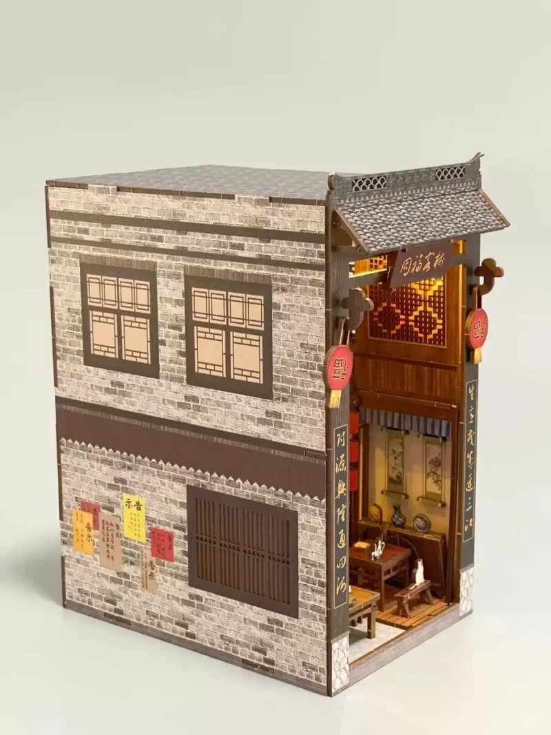 A Dream in the Martial World - Tongfu Inn Book Nook – Ancient Chinese Inn Diorama Bookend