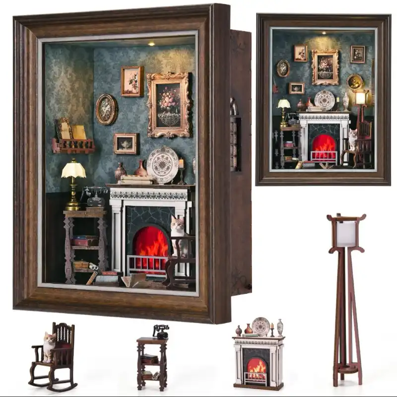 DIY 3D Wooden Puzzle – Tailor Shop -Themed Photo Frame Wall Decor Kit
