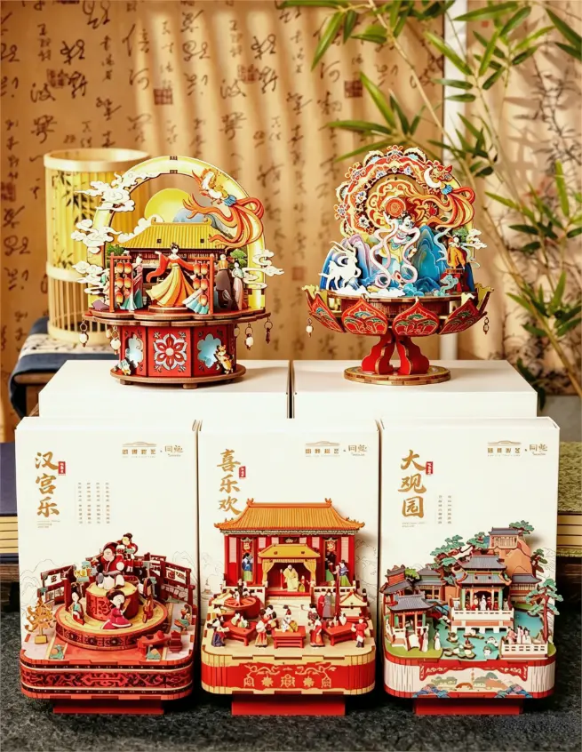Chinese Traditional Art DIY Museum Inspired Music Box Kit Series
