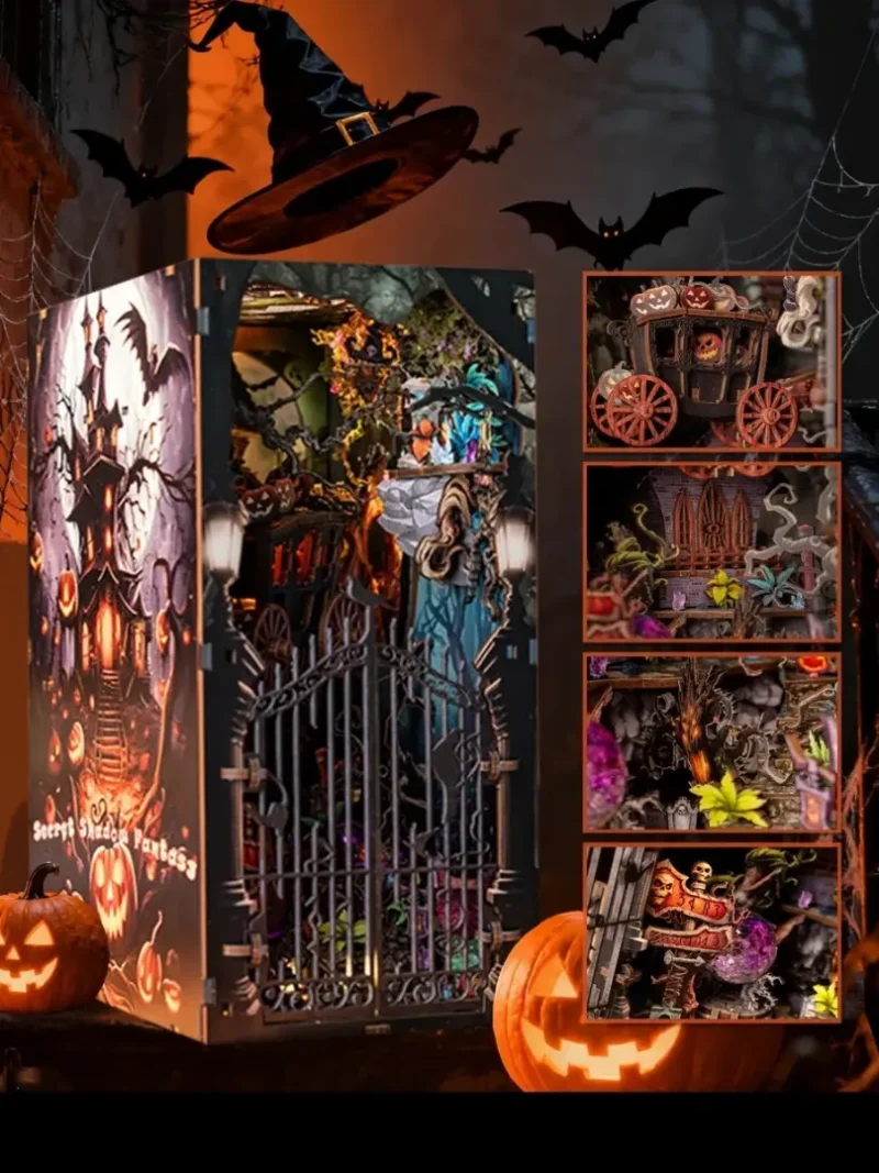 Secret Shadow Fantasy Halloween Theme DIY Book Nook Kit