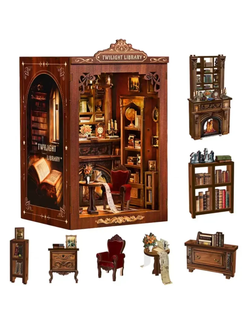 Twilight Library DIY Mini Book Nook Kit
