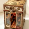 Steampunk Fantasy: A Dollhouse of Infinity Train Cabin DIY Music Book Nook Kit