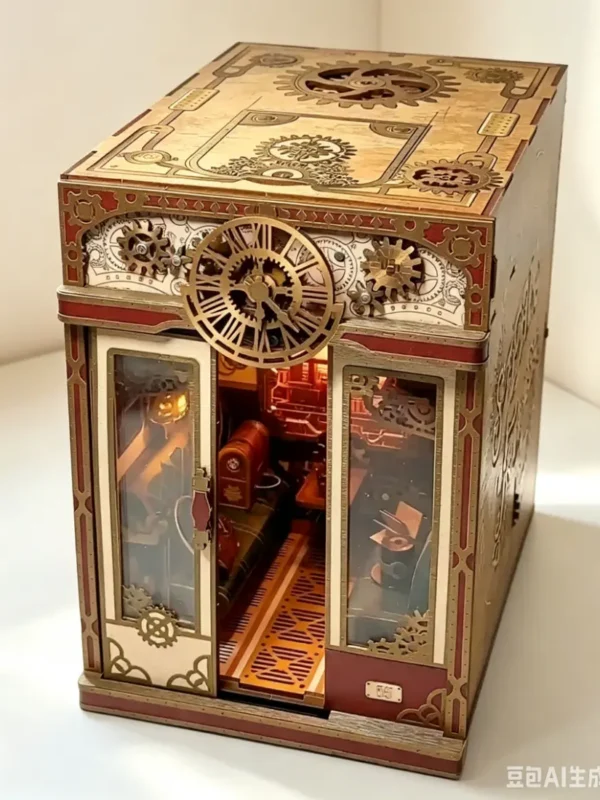 zhengqishidai Steampunk Fantasy: A Dollhouse of Infinity Train Cabin DIY Music Book Nook Kit