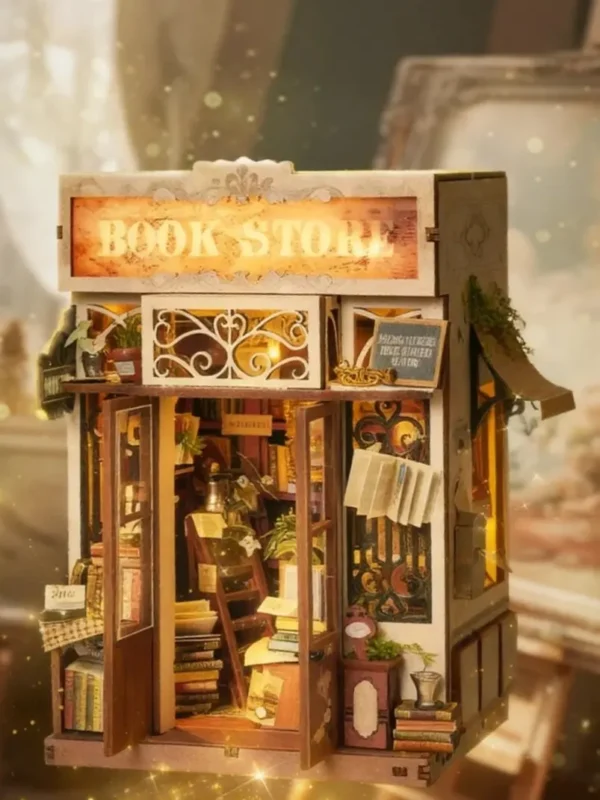 Antique Book House - Openable Doors DIY Miniature House Kit