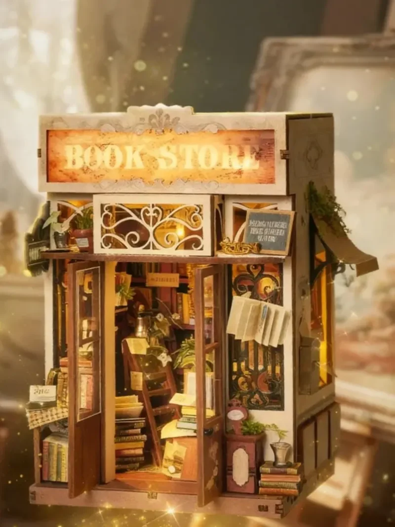 Antique Book House - Openable Doors DIY Miniature House Kit