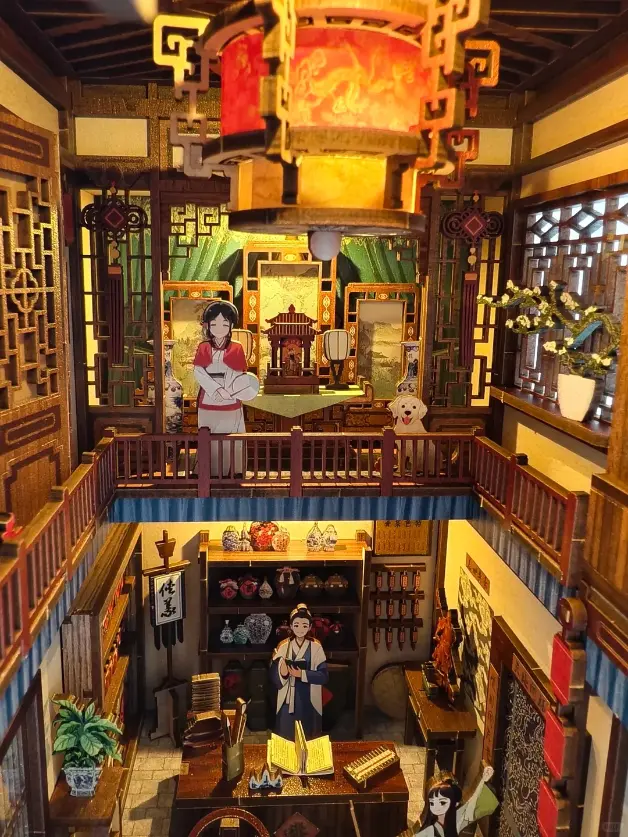 A Dream in the Martial World - Tongfu Inn Book Nook – Ancient Chinese Inn Diorama Bookend