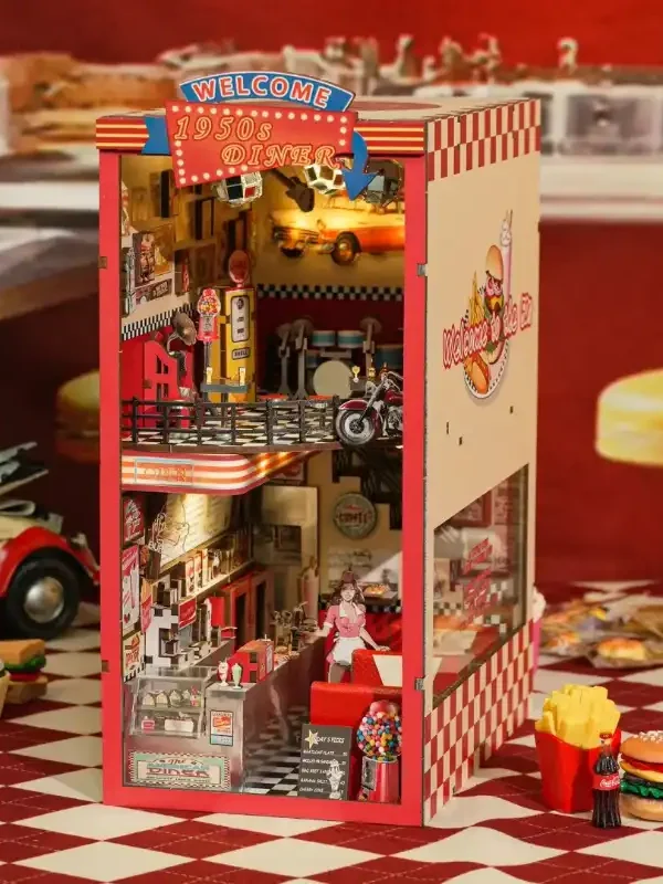1950s Retro American Diner DIY Book Nook Kit