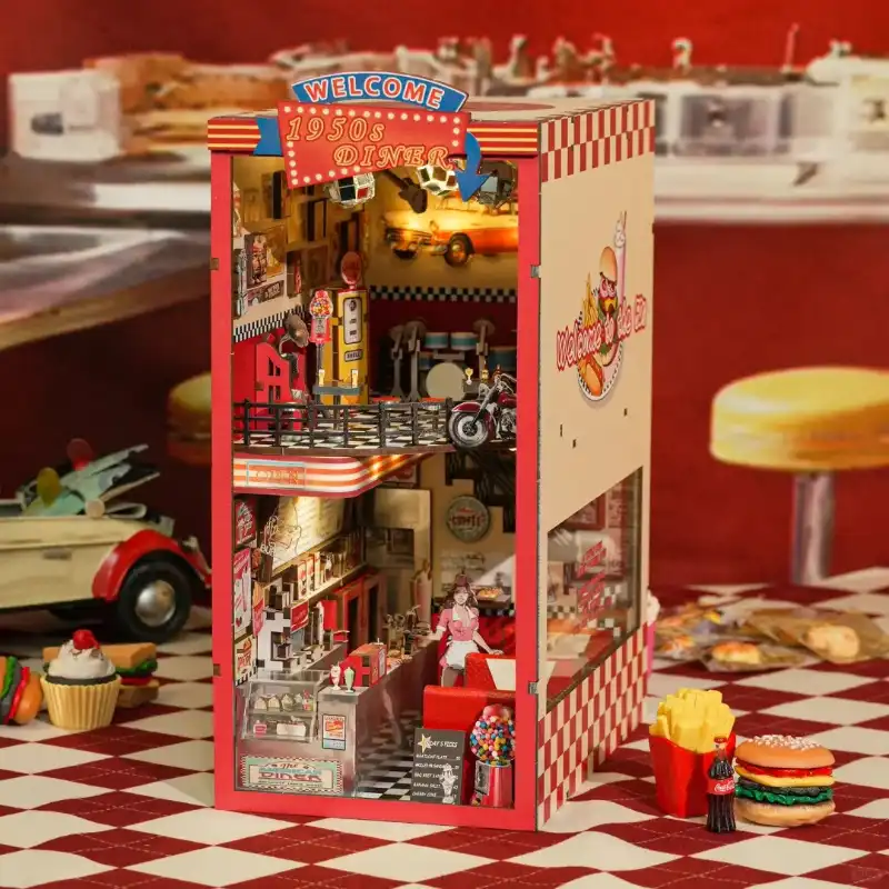 1950s Retro American Diner DIY Book Nook Kit