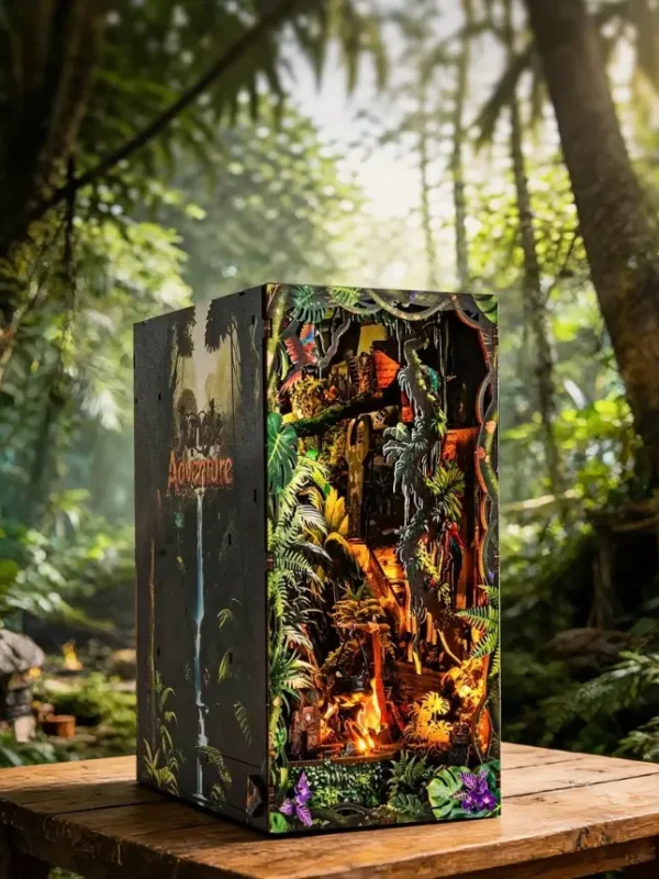 Jungle Adventure Tropical Rainforest Primeval Forest Book Nook Kit