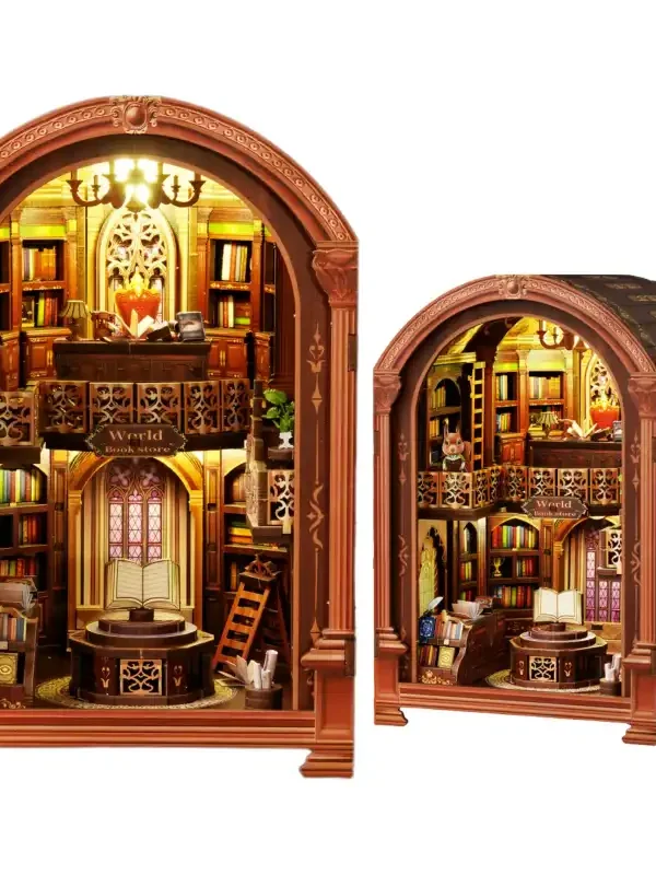 World Bookstore Retro European DIY Mini Book Nook Kit
