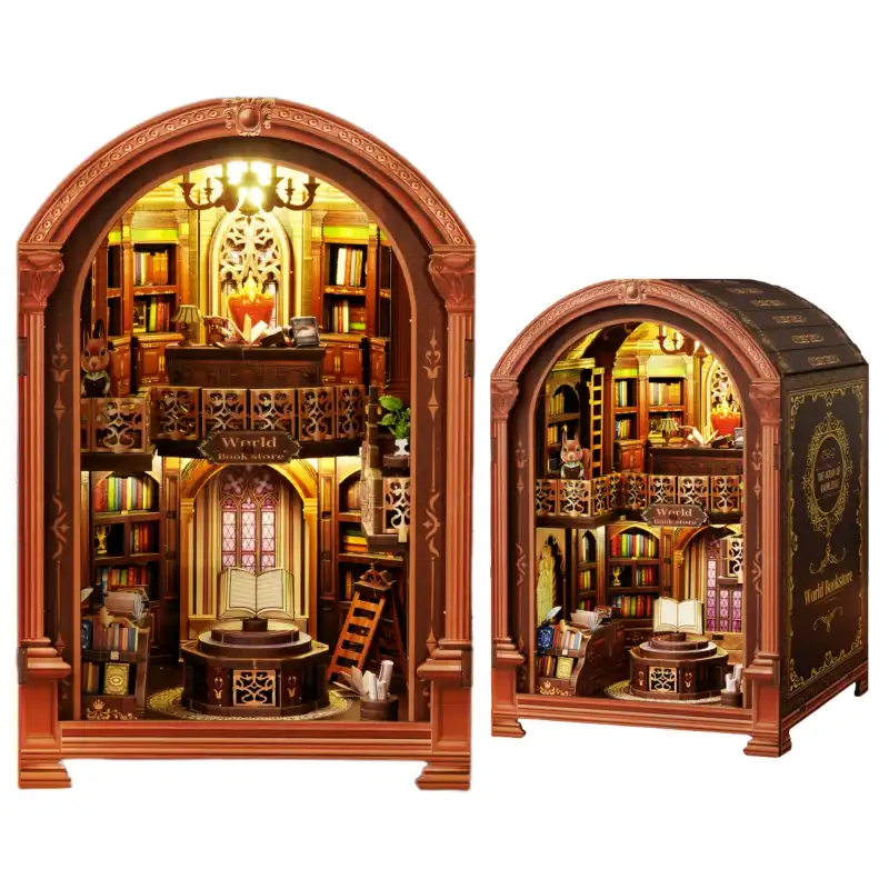 World Bookstore Retro European DIY Mini Book Nook Kit