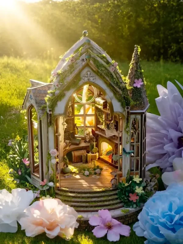 🌸梦境花研所🌸_1_寄放时光文创_来自小红书网页版 Dreamy Botanical Research House DIY Mini Book Nook Kit